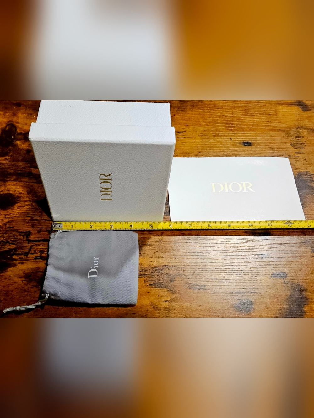 NEW Dior White Gold Gift Box Set Dust Bag Blank Card Tissue Paper Wallet Jewelry - Picture 14 of 15